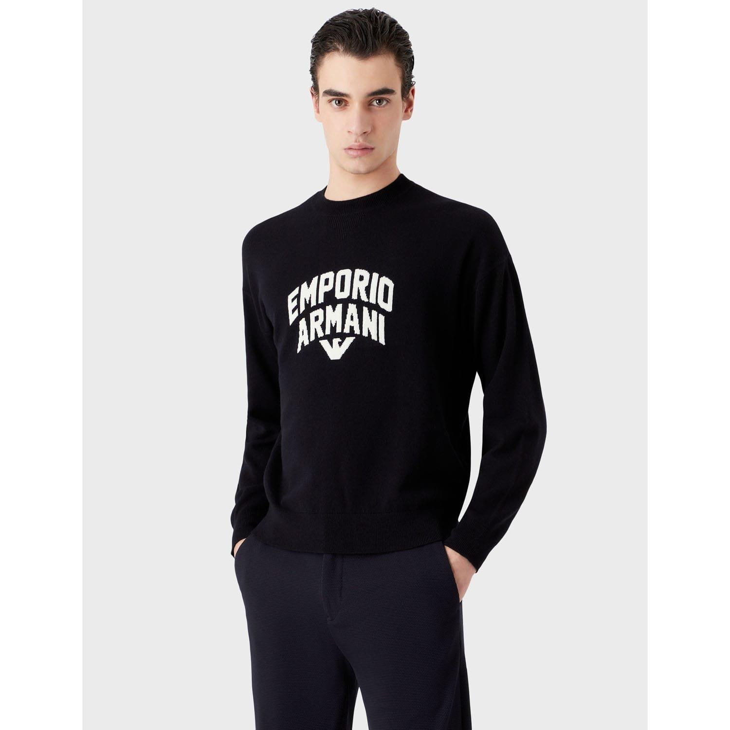 Emporio Armani Men's Knit Sweatshirt - Navy - 2XL
