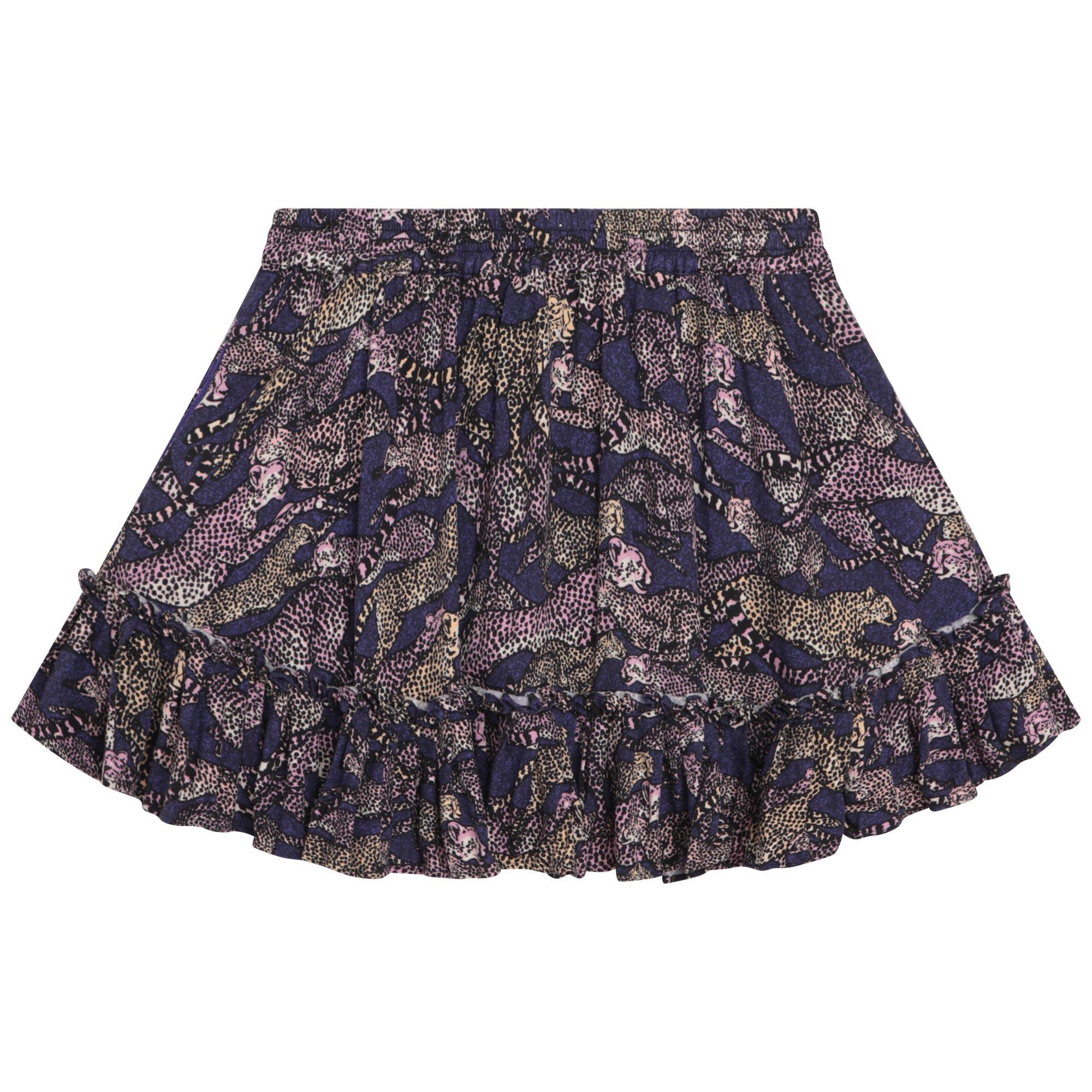 Plum - Kenzo - Kids' Cheetah Pleated Skirt - 2