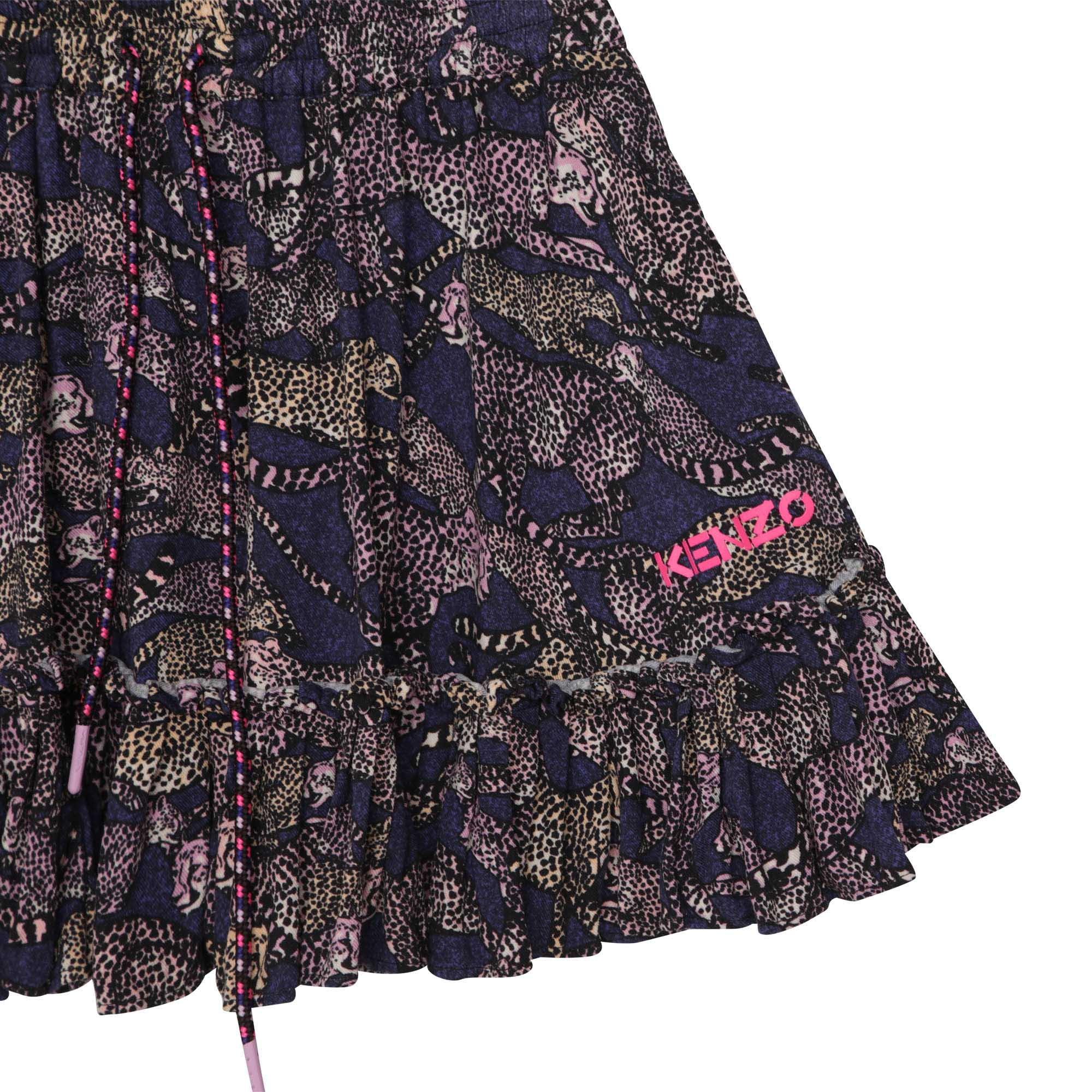 Plum - Kenzo - Kids' Cheetah Pleated Skirt - 3
