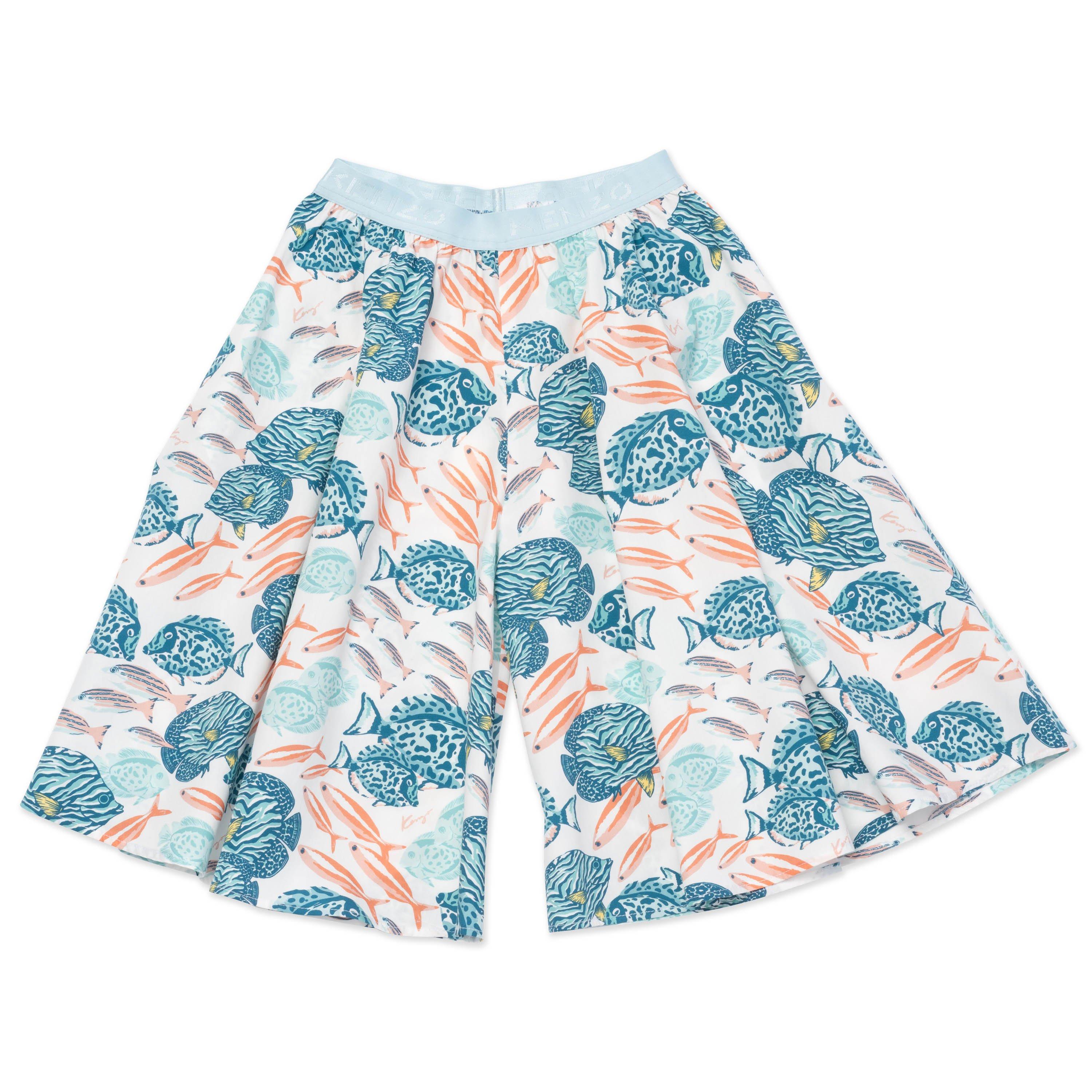 White - Kenzo - Kids' Wide Leg Trousers - 1