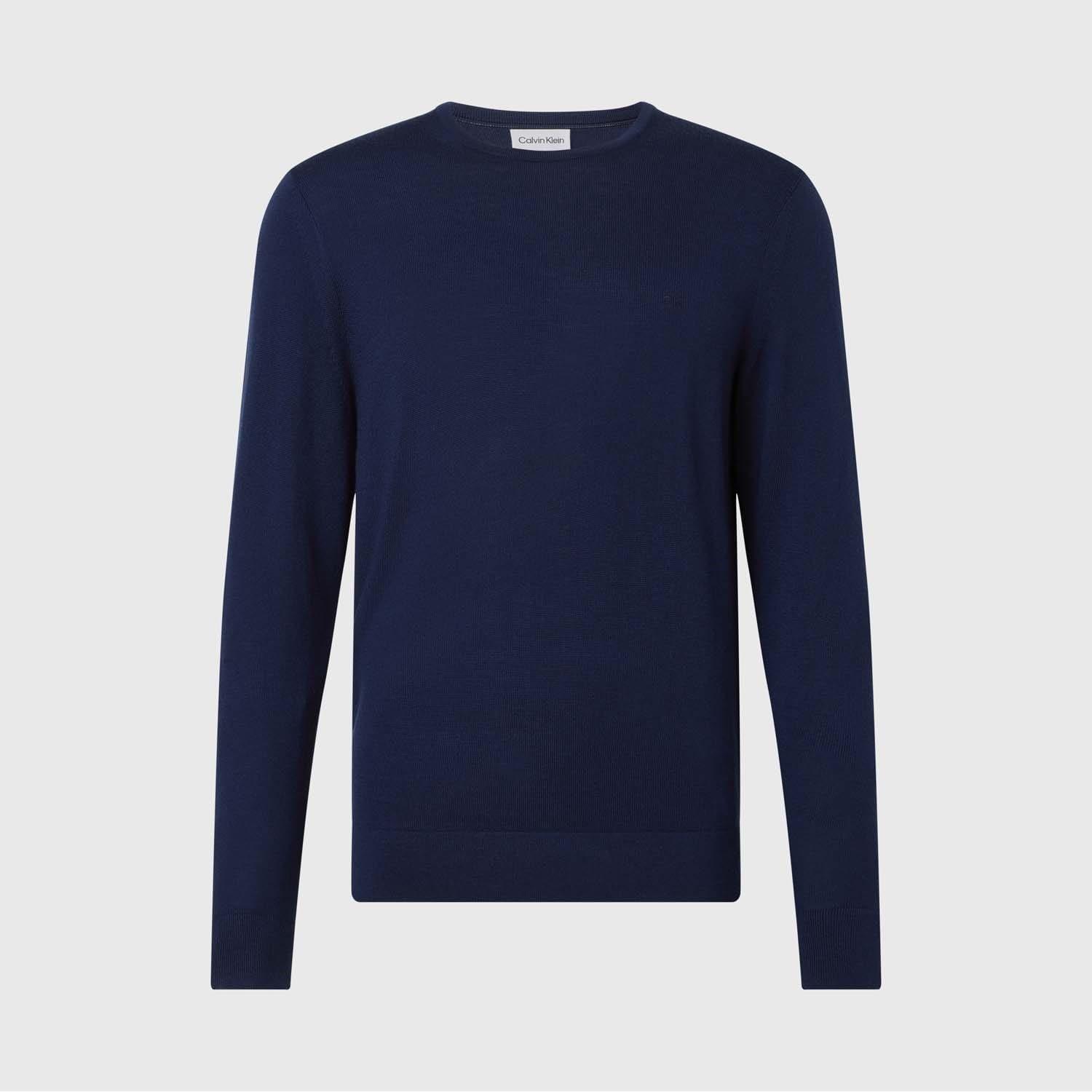 Navy - Calvin Klein - Merino Wool Jumper - 1