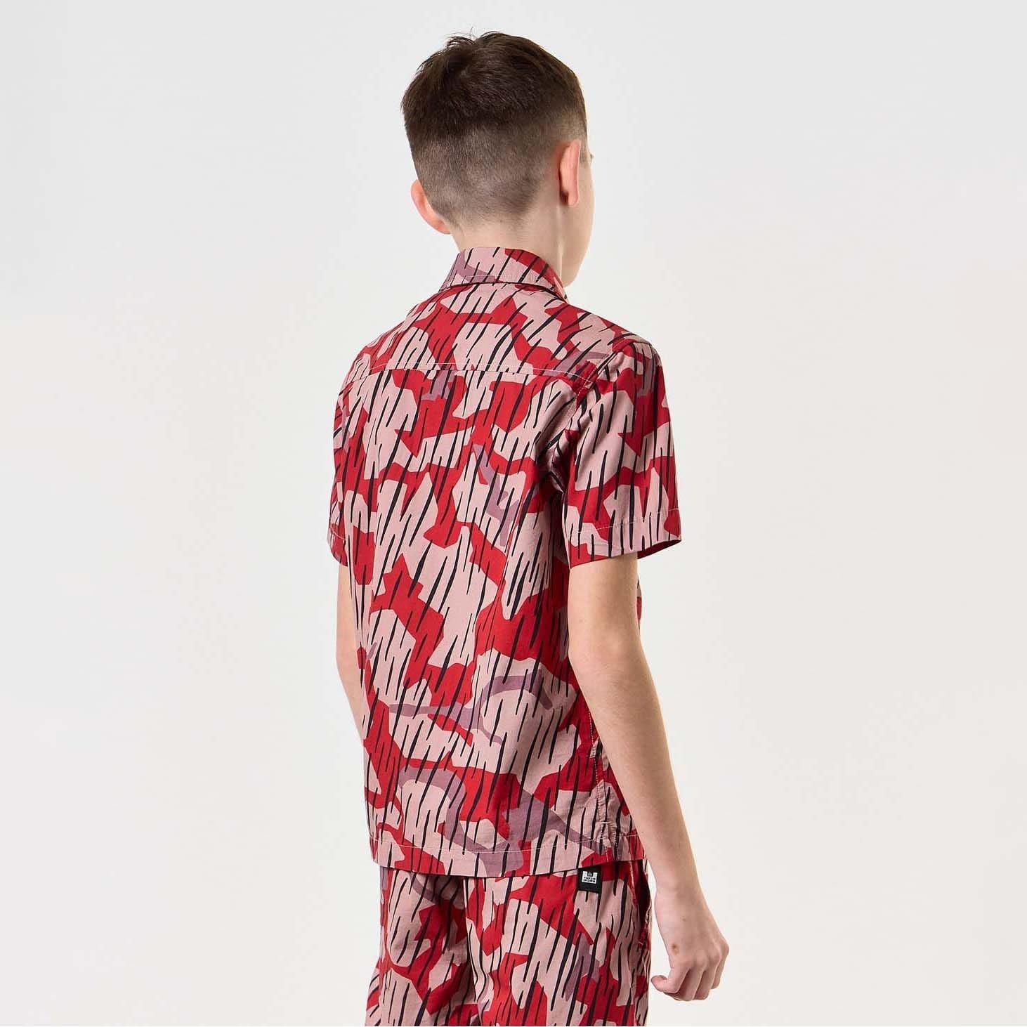 Orange - Weekend Offender - Monuriki Rain Camo Resort Shirt - 2