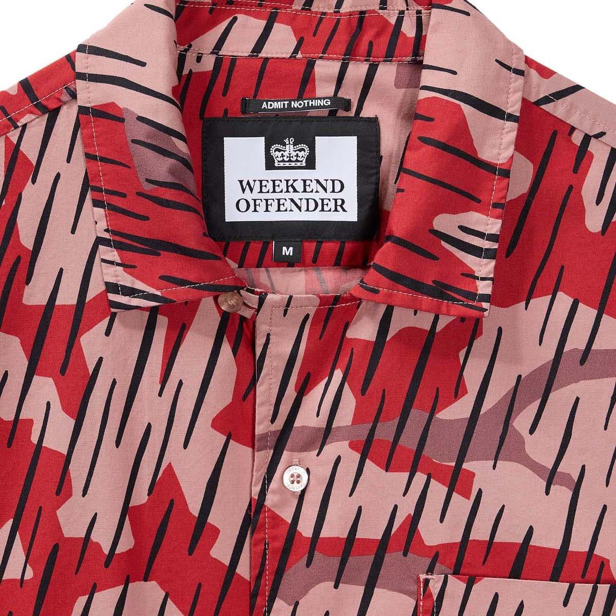 Orange - Weekend Offender - Monuriki Rain Camo Resort Shirt - 4