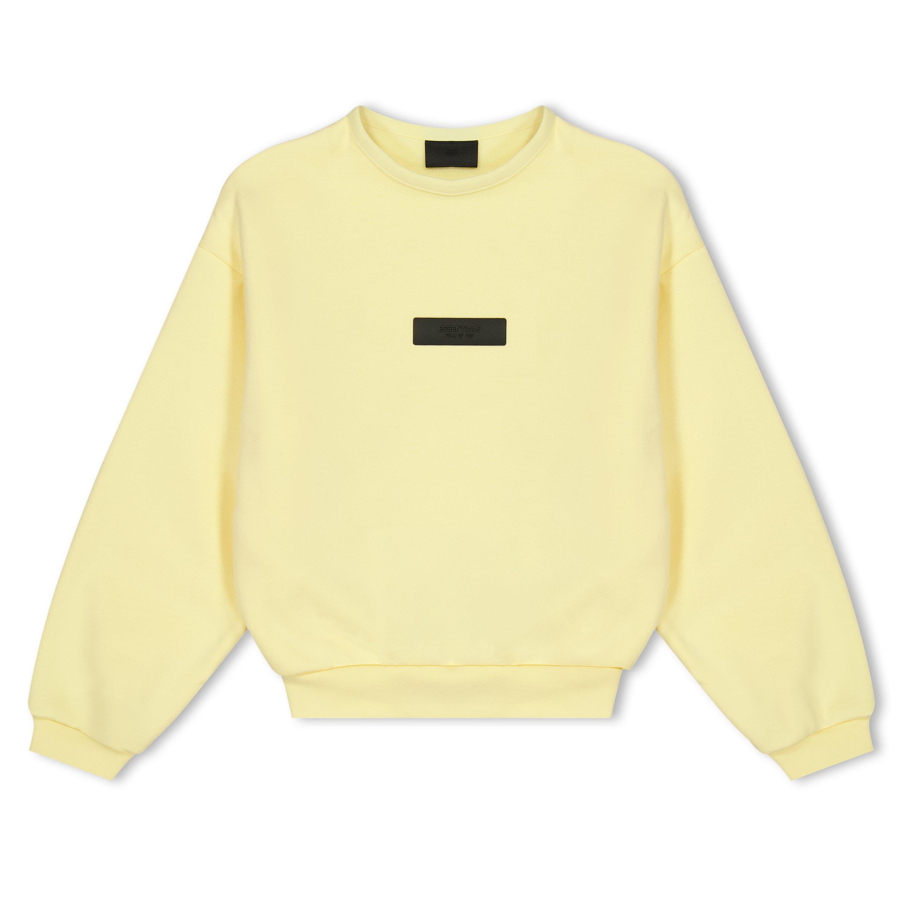 Fear Of God Essentials  Kids ' Crewneck Sweater Crew Neck Jumper - Garden Yellow - 6-7 Yrs