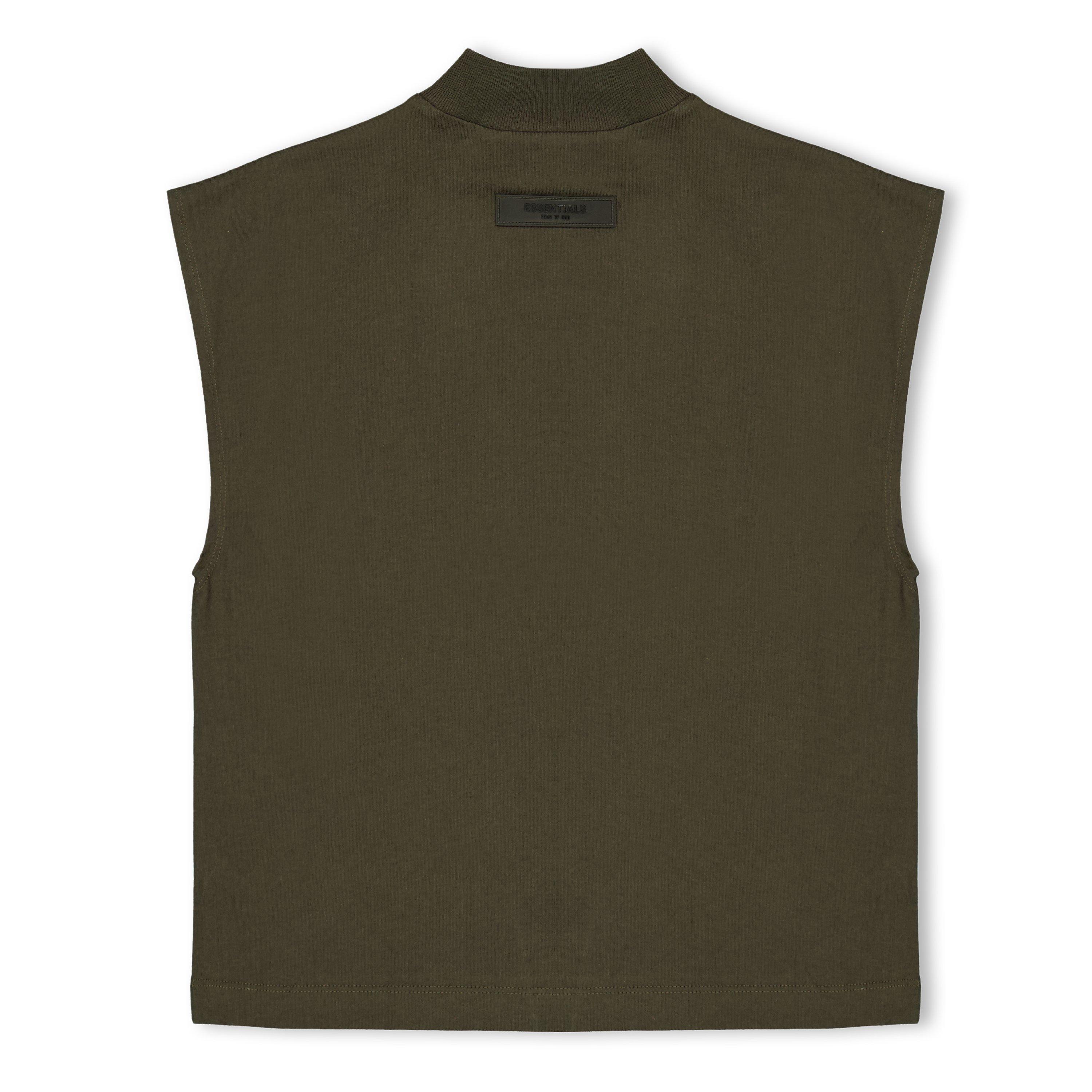 Off Black - Fear Of God Essentials - Unisex Kids' Muscle Tee Oversized T-Shirt - 2