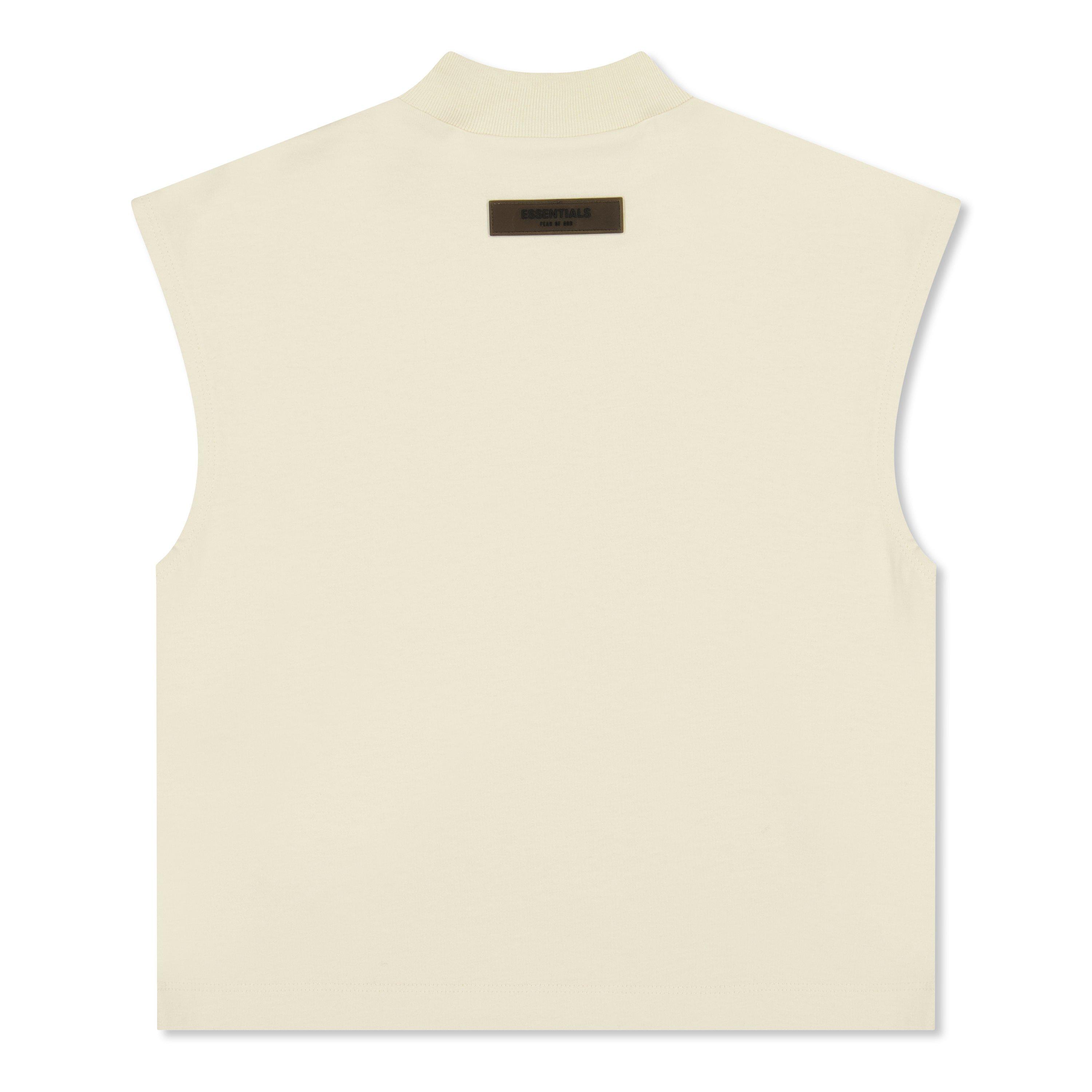 Egg Shell - Fear Of God Essentials - Unisex Kids' Muscle Tee Oversized T-Shirt - 2