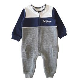 Firetrap Baby boy cut And sew quilted Dungaree with zipper And pockets