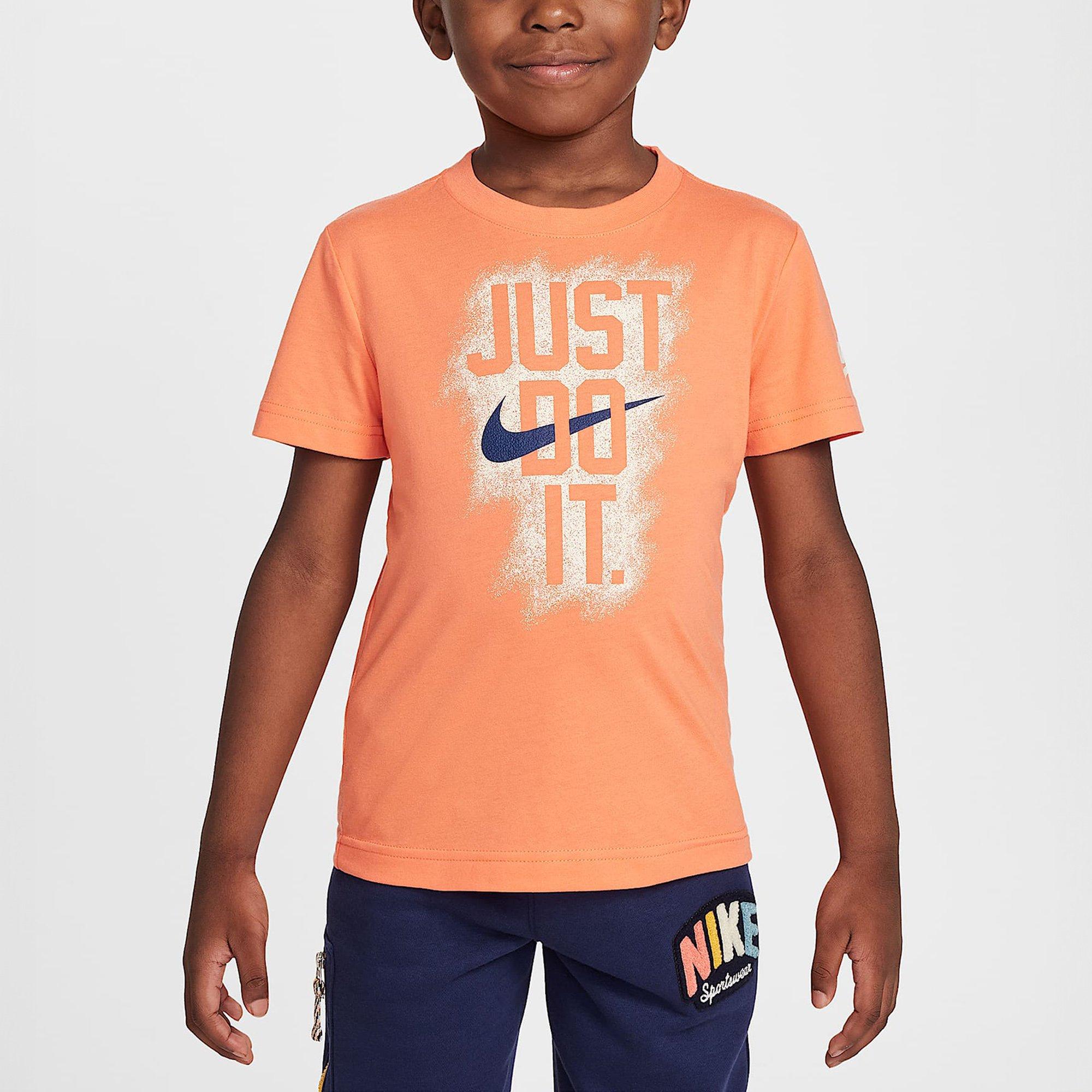 orange nike just do it shirt