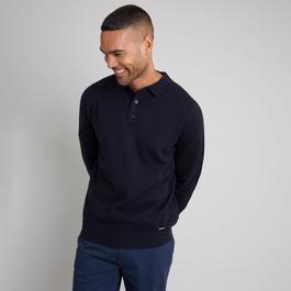 Threadbare Long Sleeve Knitted Polo Jumper