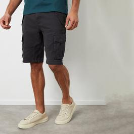 Threadbare Cotton Twill Utility Cargo Shorts