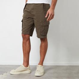 Threadbare Cotton Twill Utility Cargo Shorts