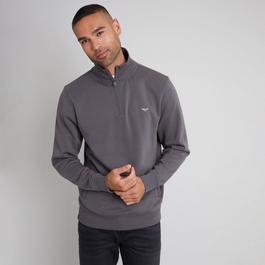 Threadbare Quarter Zip Neck Sweatshirt