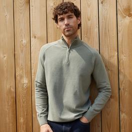 Threadbare Textured Knit Quarter Zip Jumper