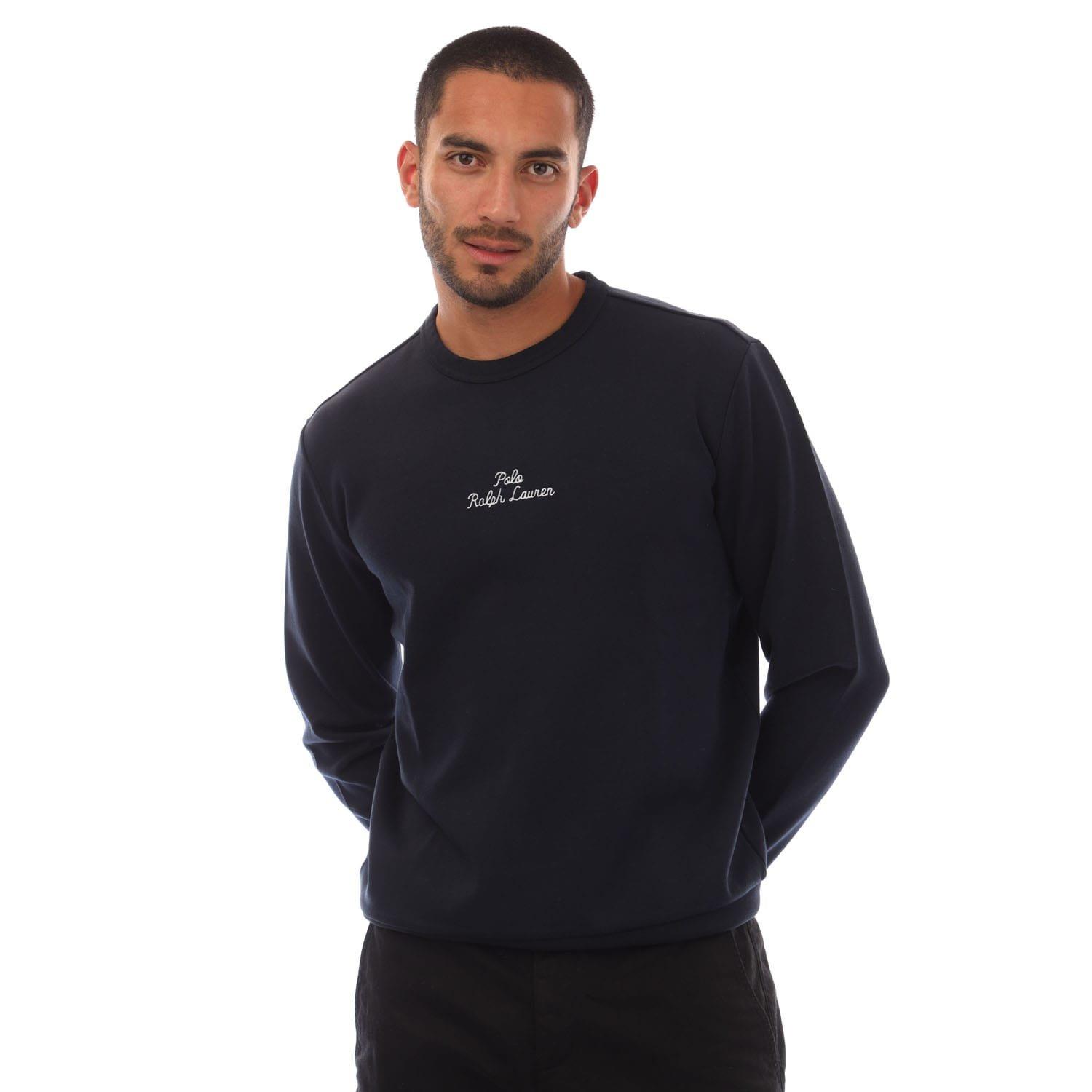 Navy - Polo Ralph Lauren - Embroidered Logo Knit Sweatshirt - 1