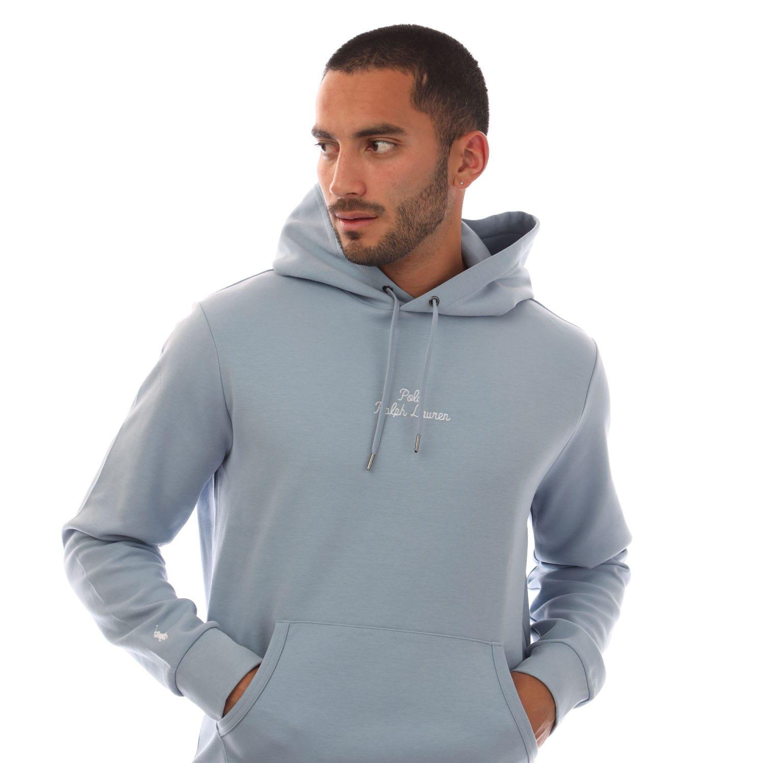 Blue - Ralph Lauren - Script Chest Logo Hoodie - 2