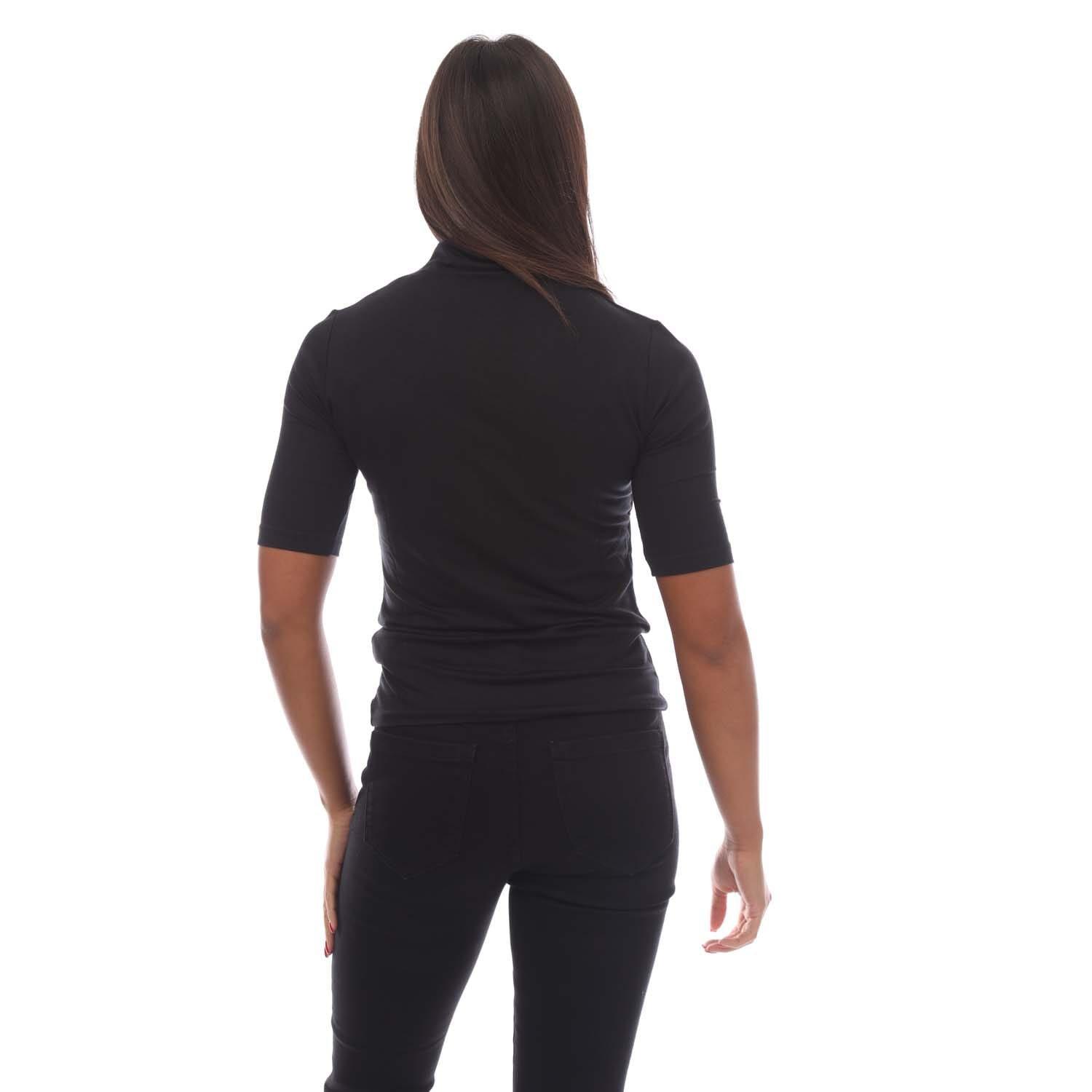 Black - Boss - Etikat Mock-Neck T-Shirt - 2