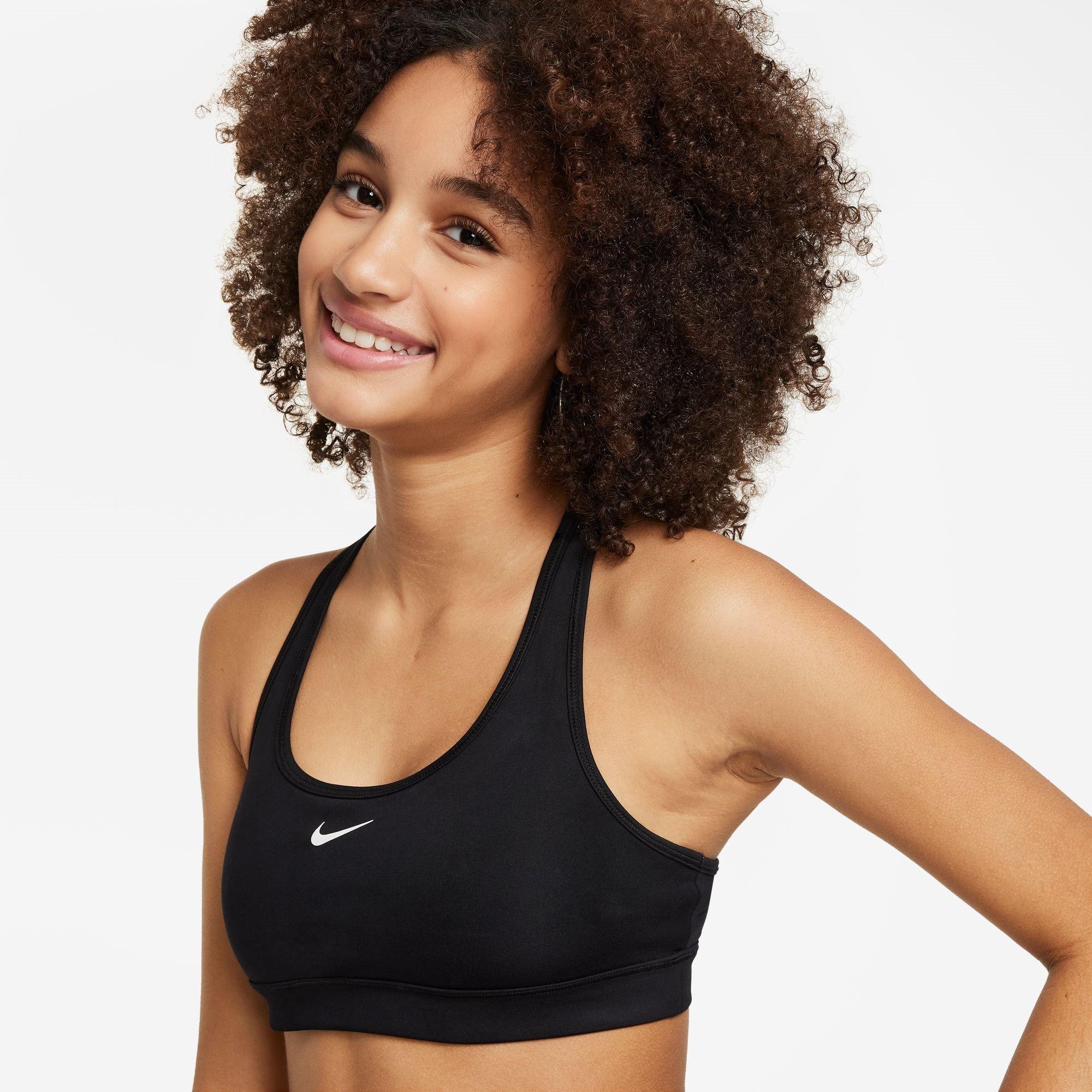 Black/White - Nike - Swoosh Bra GrJn63 - 3
