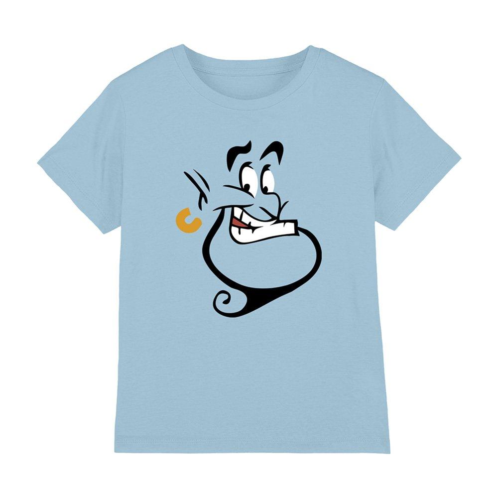 Light Blue - Disney - Disney Aladdin Genie Face Kids T-Shirt Light Blue - 1