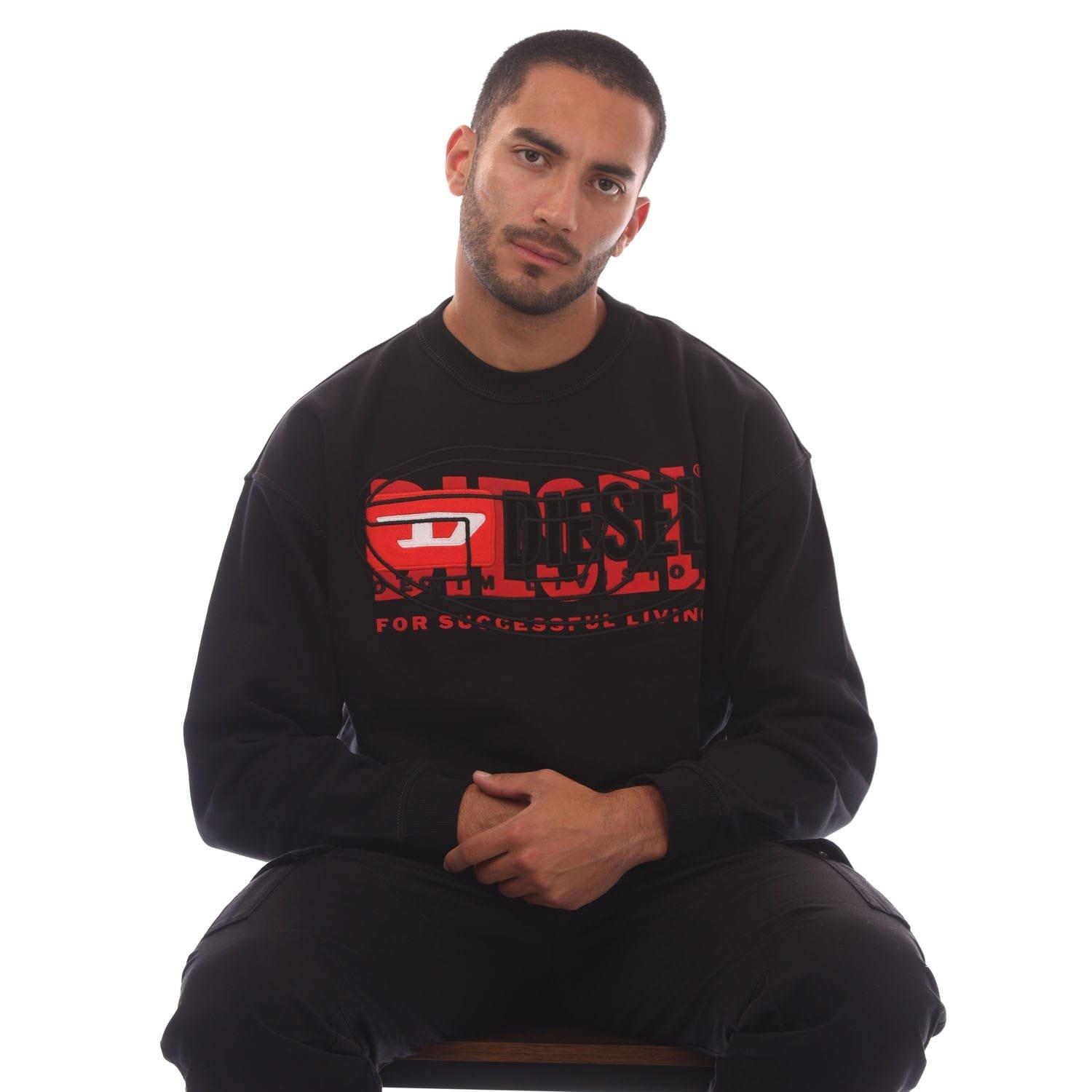 Black - Diesel - S-Baxt-N1 Sweatshirt - 4