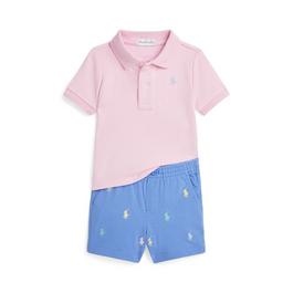 Polo Ralph Lauren Mesh Polo Shirt And Short Set Infants