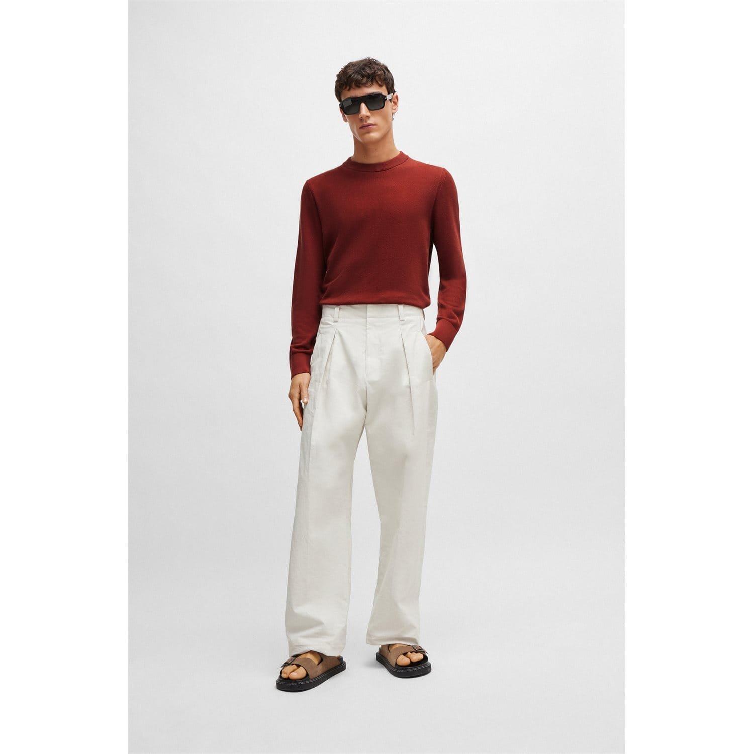 Brown - Boss - Ecaio-P Crewneck Sweater - 2