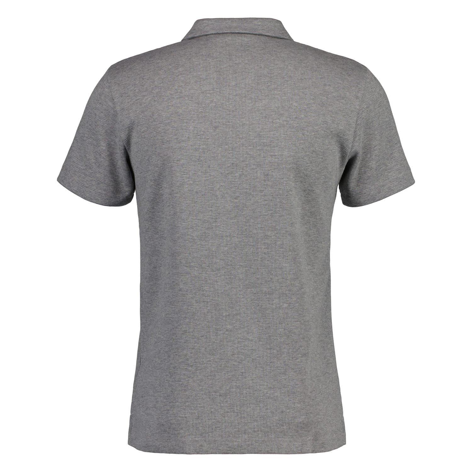 Grey - Gant - Waffle Texture Piqu¿ Polo Shirt - 2