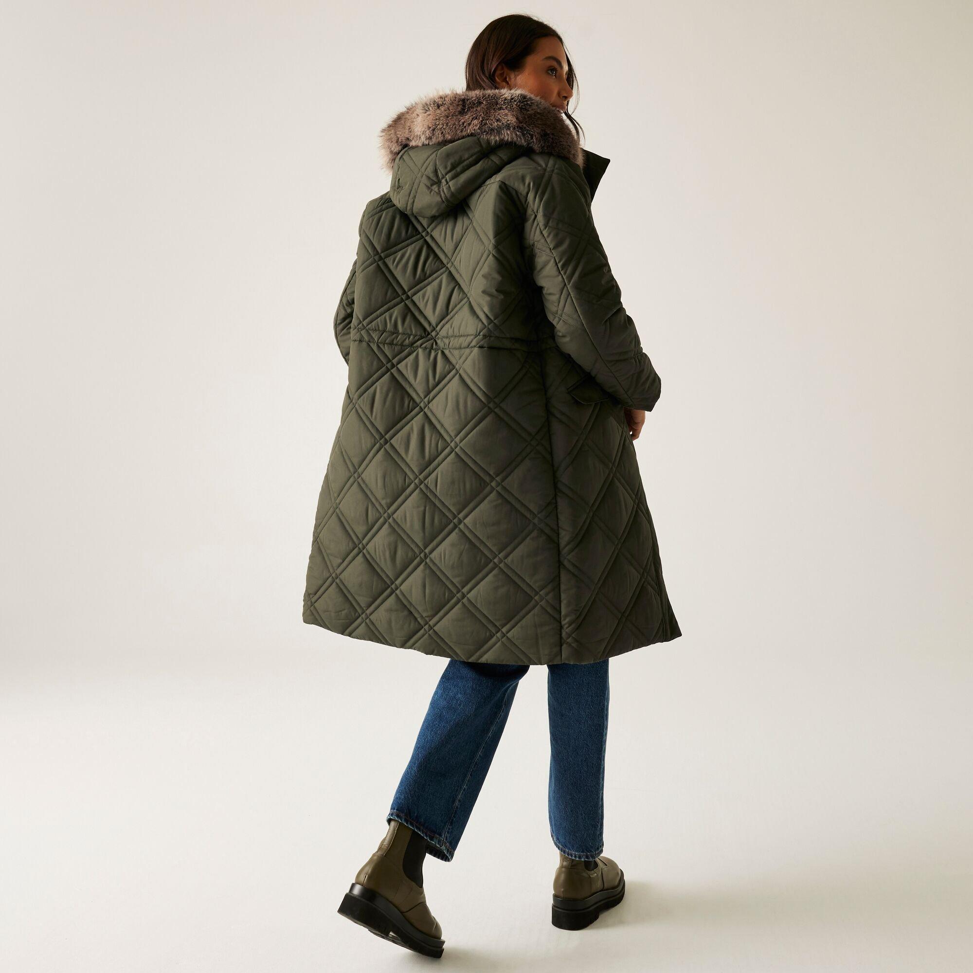 Dark Khaki - Regatta - Women's Freyla Water Resistant Insulated Quilted Jacket - 2