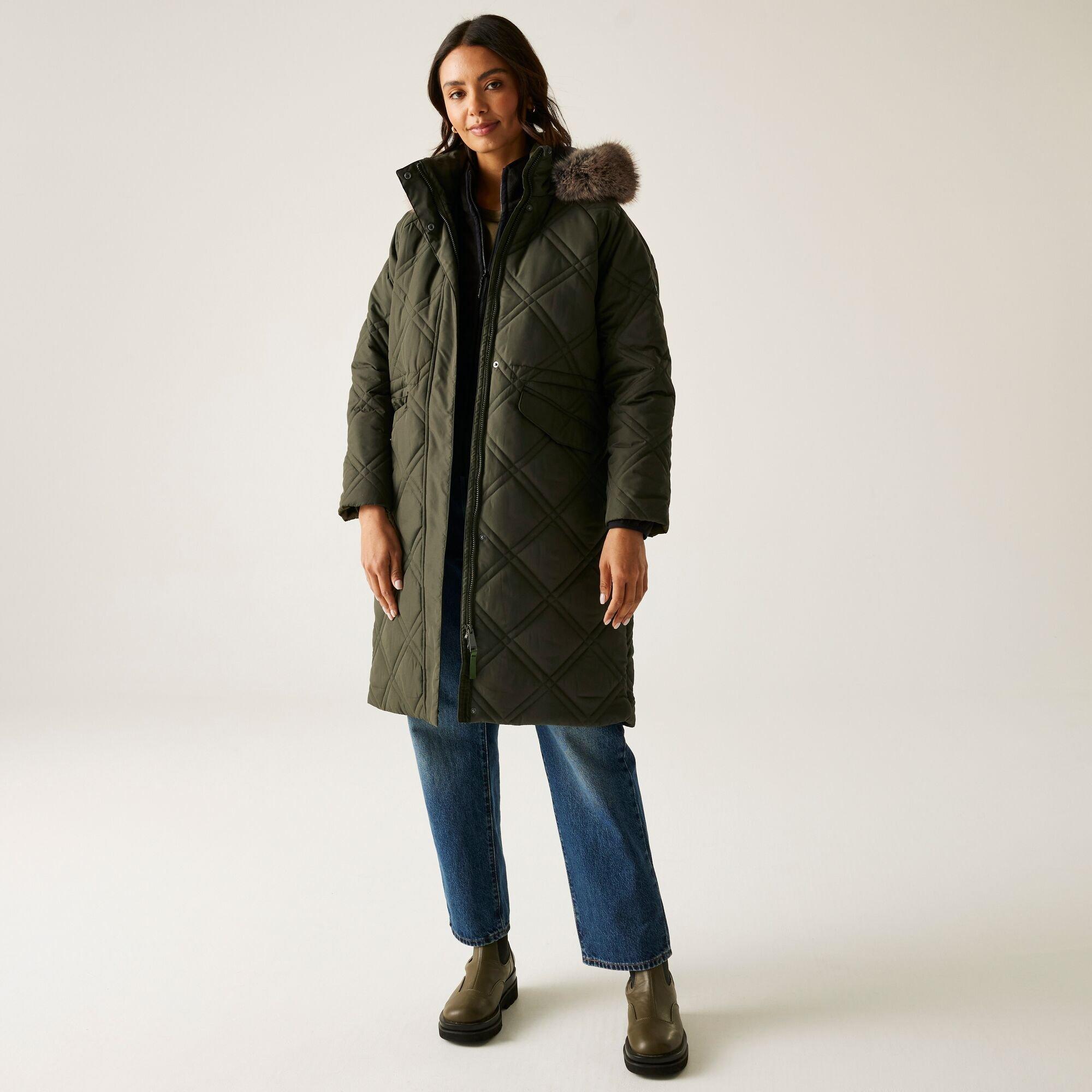 Dark Khaki - Regatta - Women's Freyla Water Resistant Insulated Quilted Jacket - 3