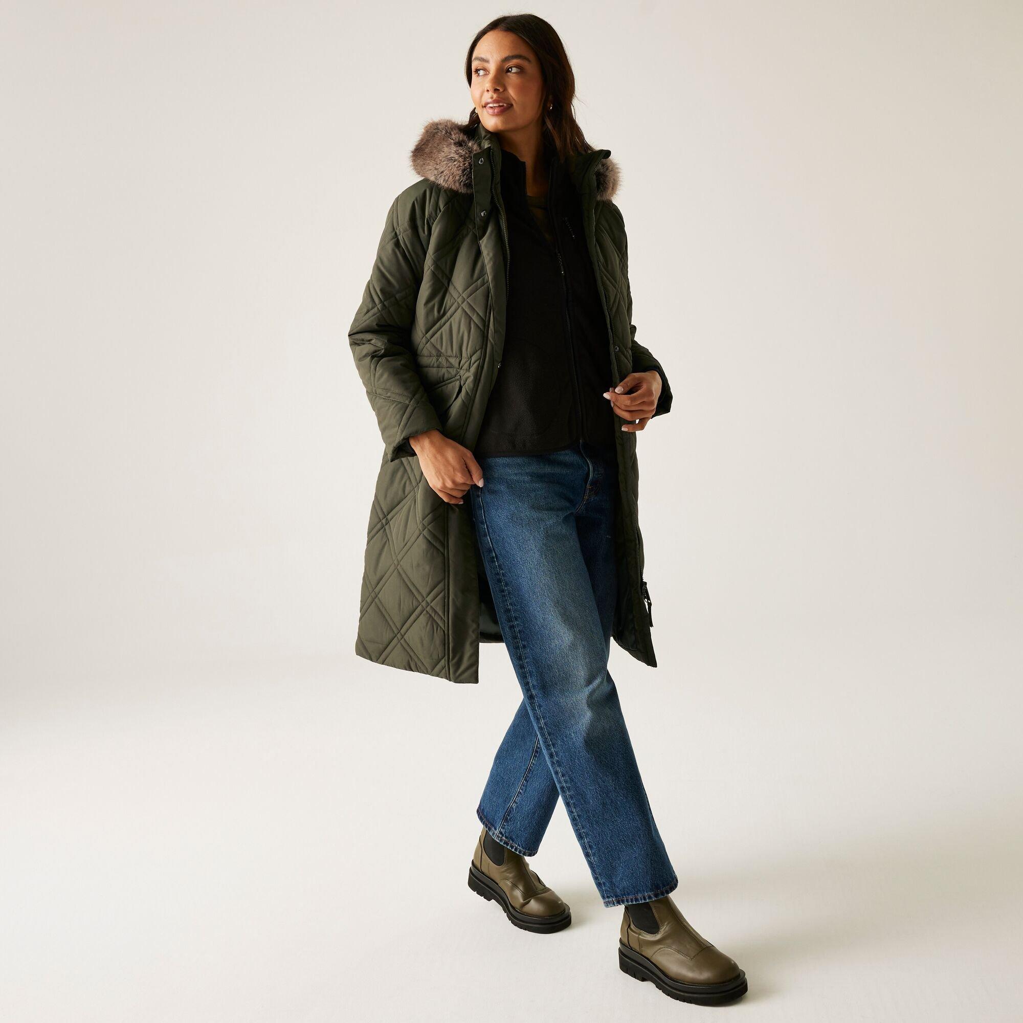 Dark Khaki - Regatta - Women's Freyla Water Resistant Insulated Quilted Jacket - 4