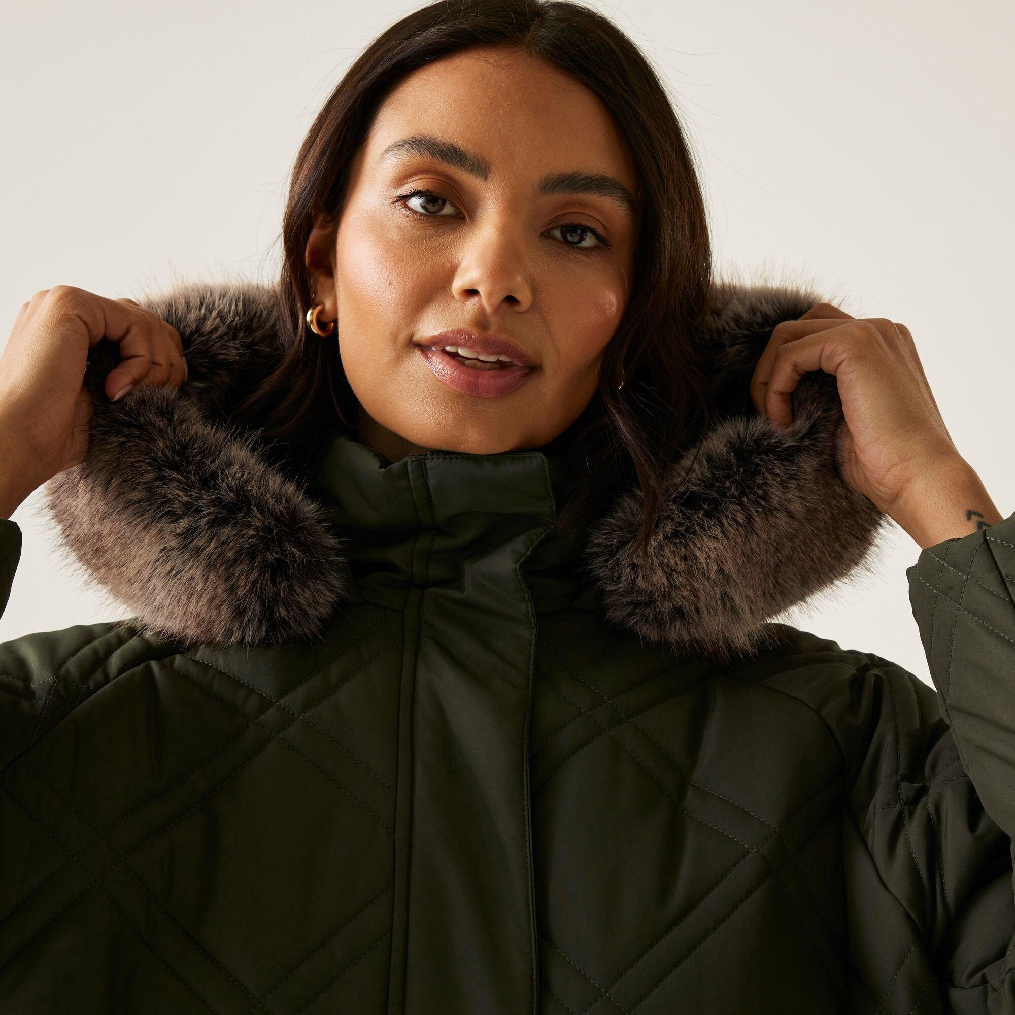 Dark Khaki - Regatta - Women's Freyla Water Resistant Insulated Quilted Jacket - 6