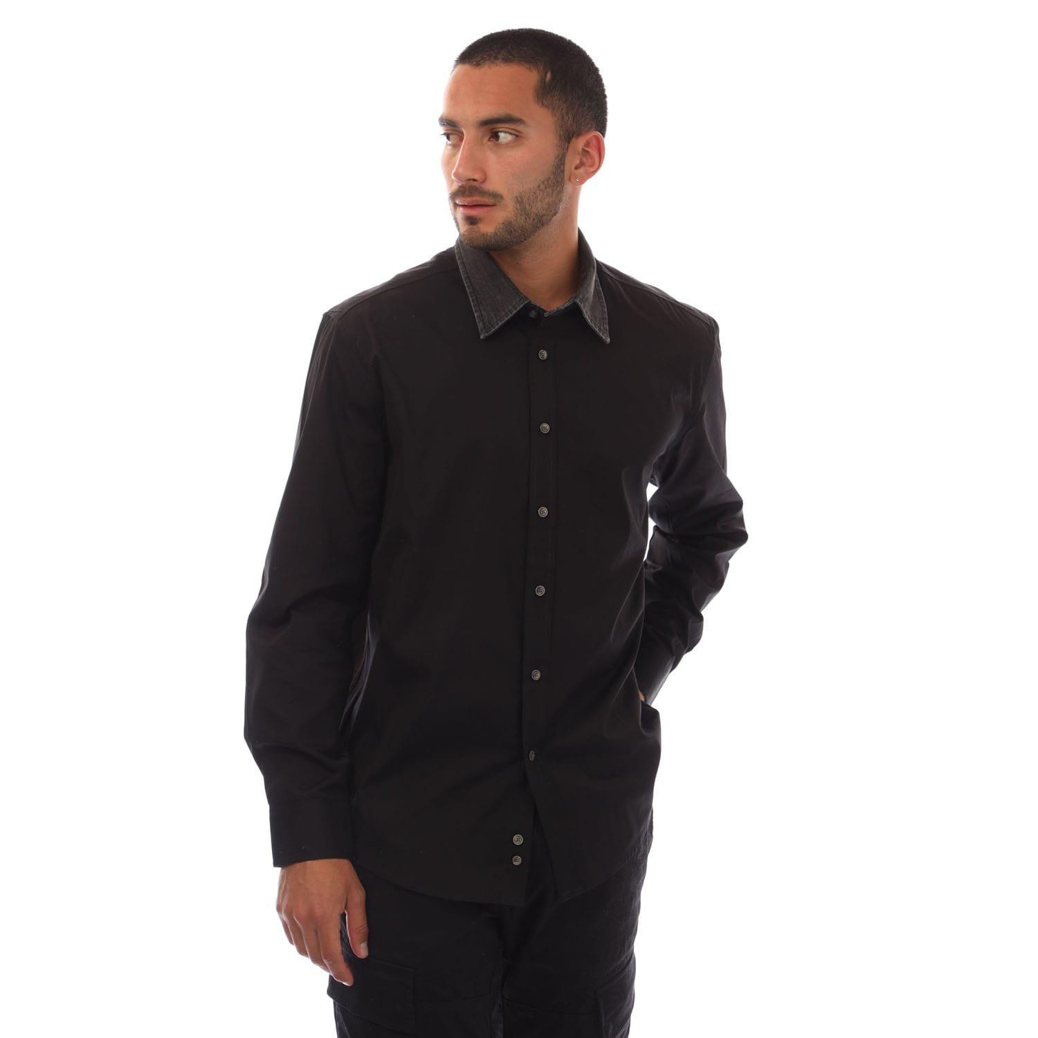 Diesel S-Holls Long Sleeve Shirt - Black - XL