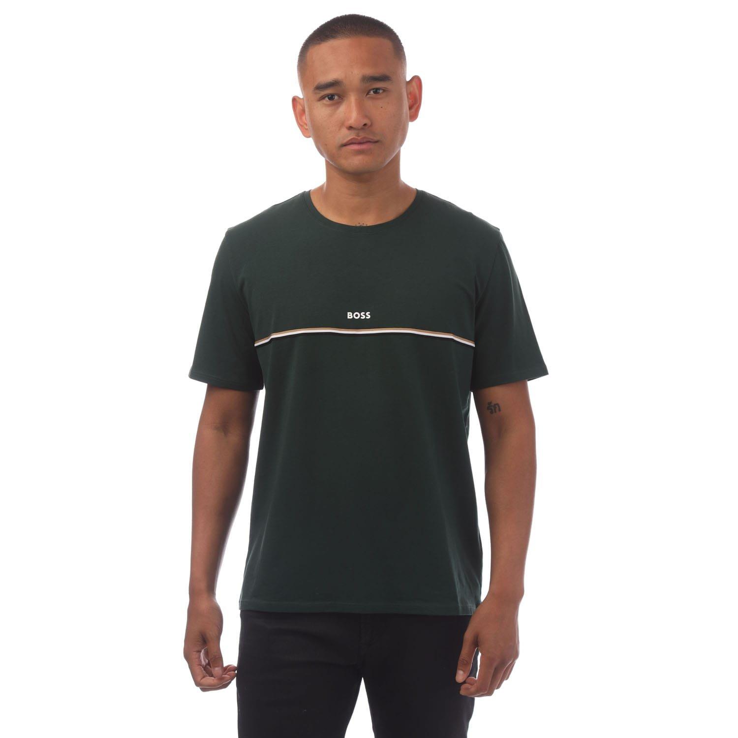Green - Boss - Logo Print Pyjama T-Shirt - 1