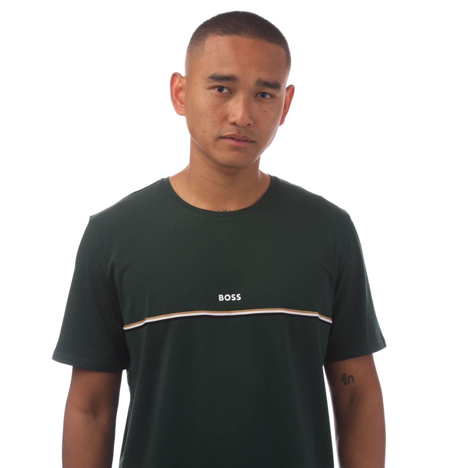 Green - Boss - Logo Print Pyjama T-Shirt - 2