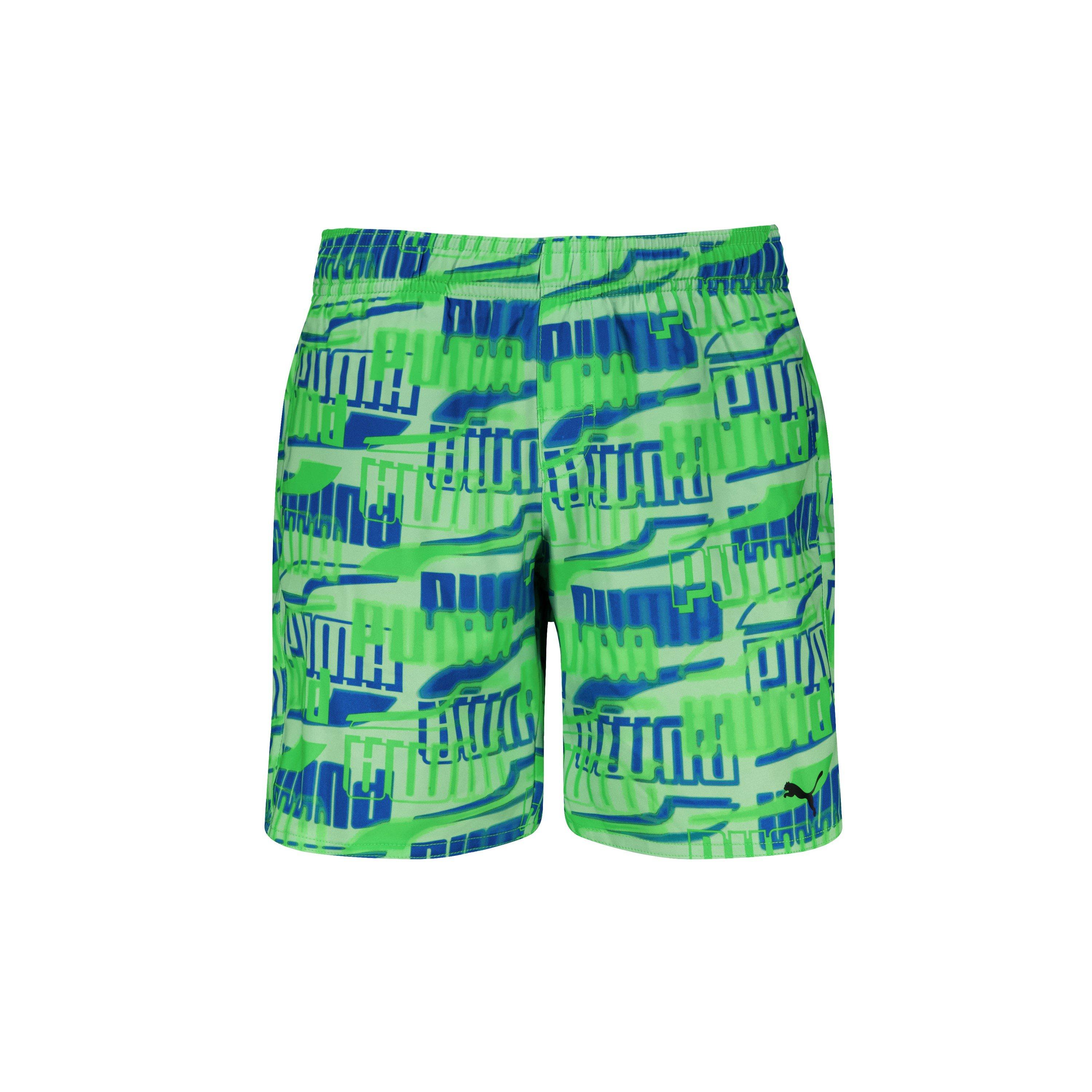 Green Combo - Puma - Printed Swim Shorts - 1