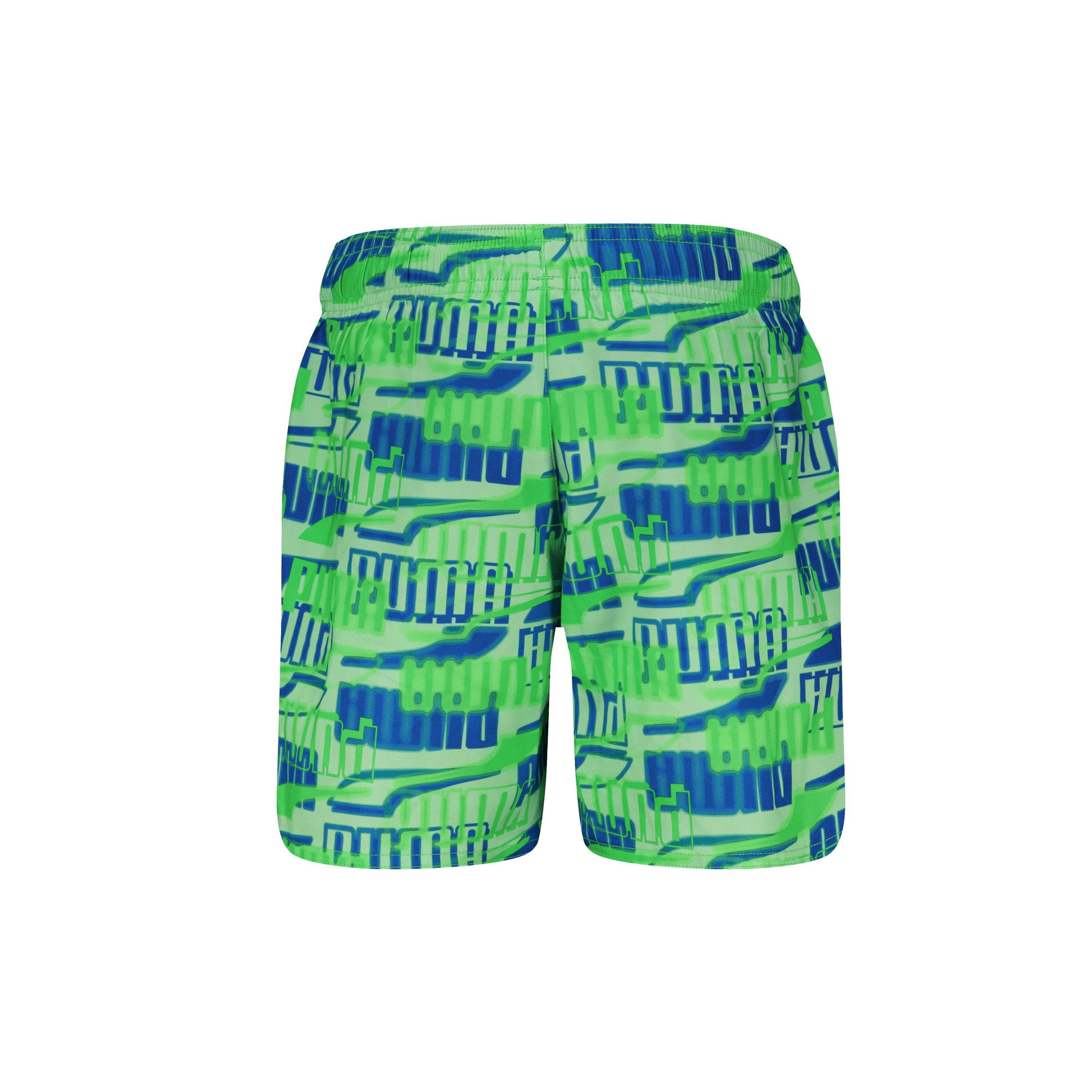 Green Combo - Puma - Printed Swim Shorts - 2