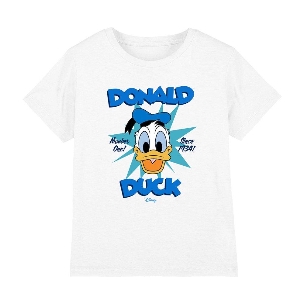 Disney Donald Duck Face Star Kids T-Shirt White