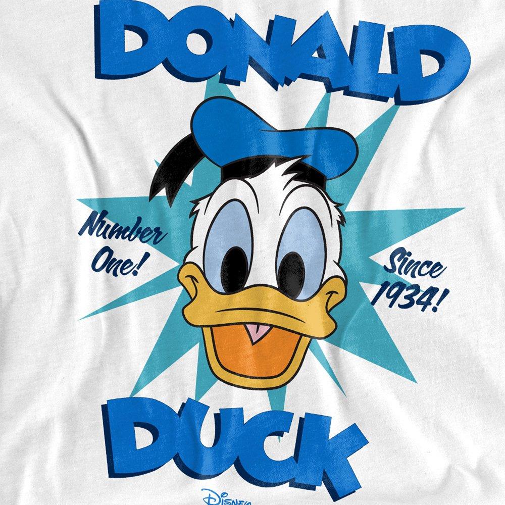 White - Disney - Donald Duck Face Star Kids T-Shirt White - 2