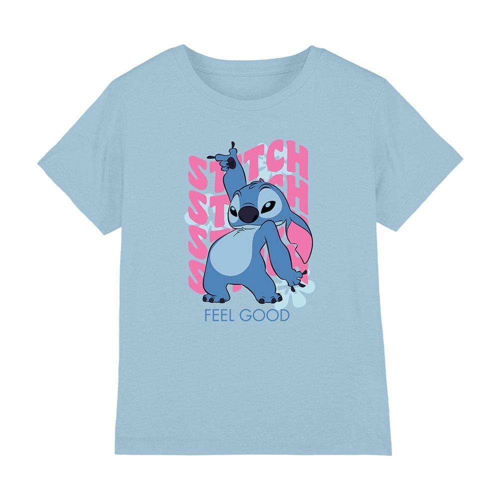 Disney Lilo & Stitch Wavy Stitch T-Shirt Light Blue