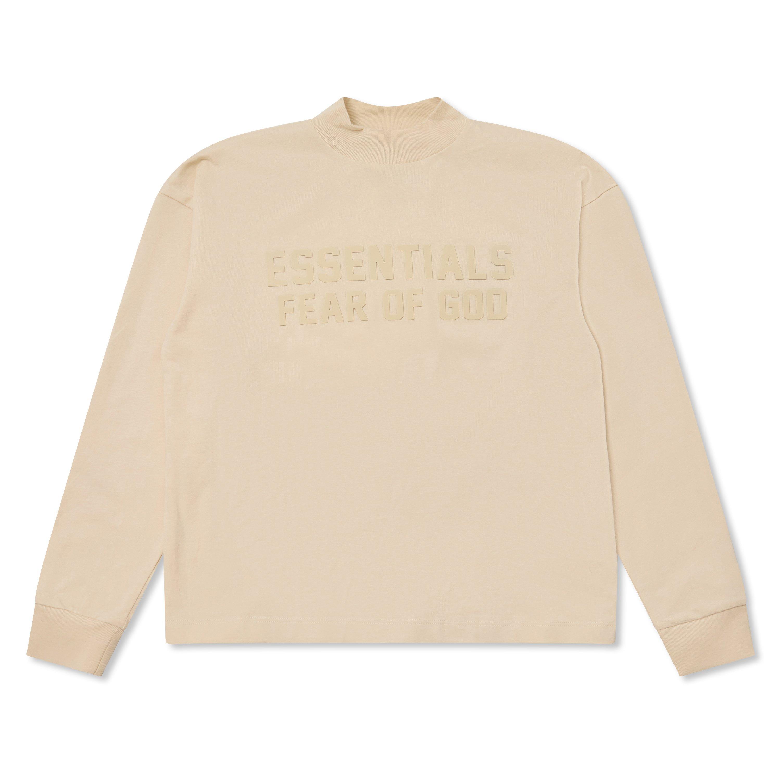 Egg Shell - Fear Of God Essentials - Unisex Kids' Long Sleeve Oversized Fit T-Shirt - 1