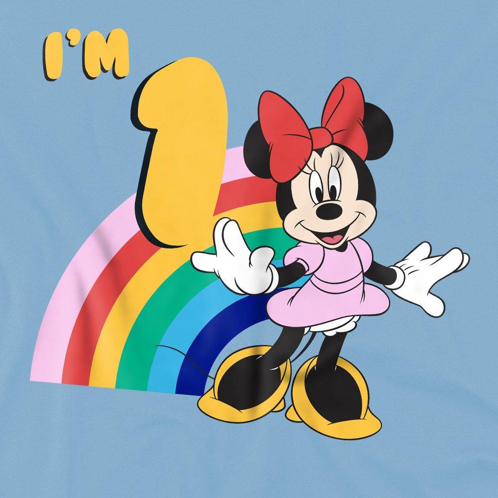 Light Blue - Disney - Minnie Mouse Rainbow 1st Birthday Shirt kids t-shi - 2