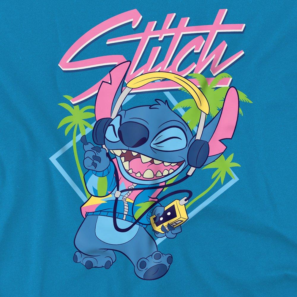 Bright Blue - Disney - Lilo & Stitch Retro Miami T-Shirt - 2
