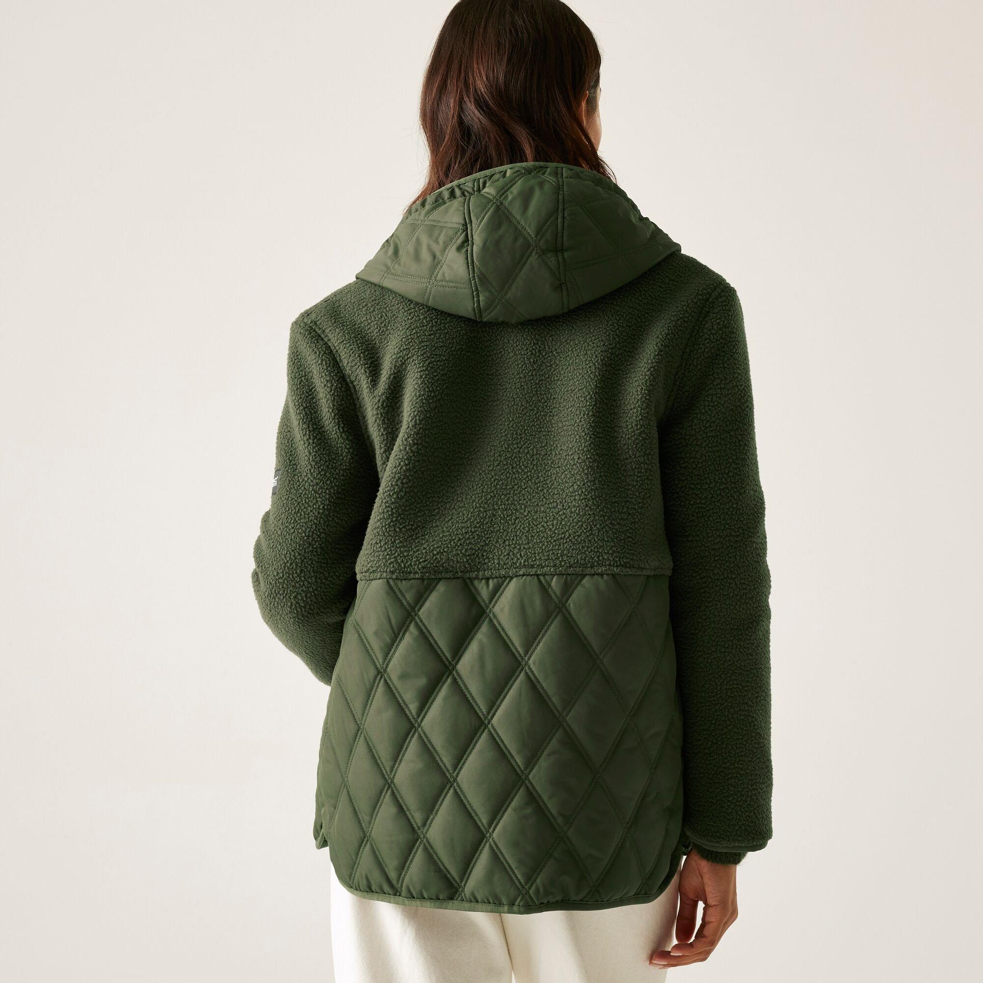 Khaki Green - Regatta - Women's Mikayla Water-Resistant Hooded Quilted Jacket - 3