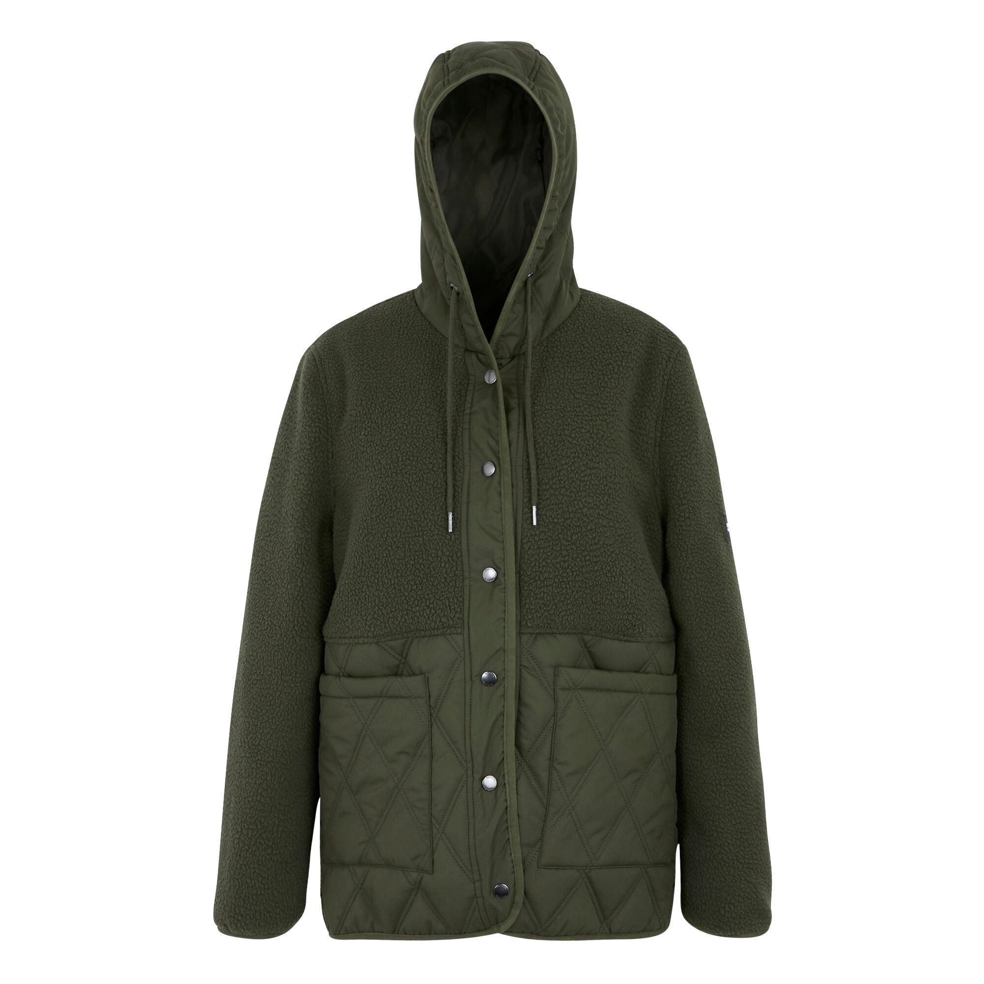 Khaki Green - Regatta - Women's Mikayla Water-Resistant Hooded Quilted Jacket - 7