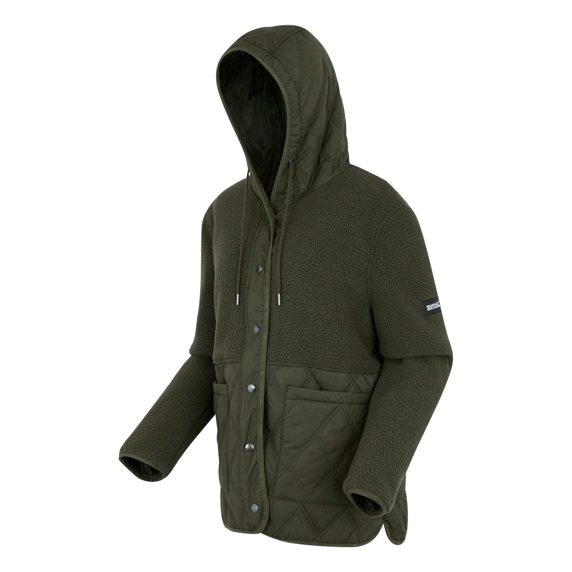 Khaki Green - Regatta - Women's Mikayla Water-Resistant Hooded Quilted Jacket - 9