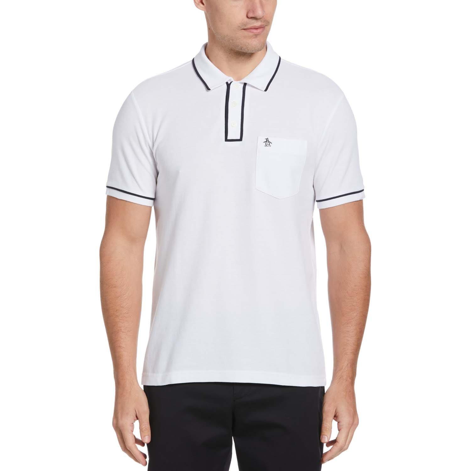 White - Original Penguin - Earl Organic Cotton Pique Polo Shirt - 1