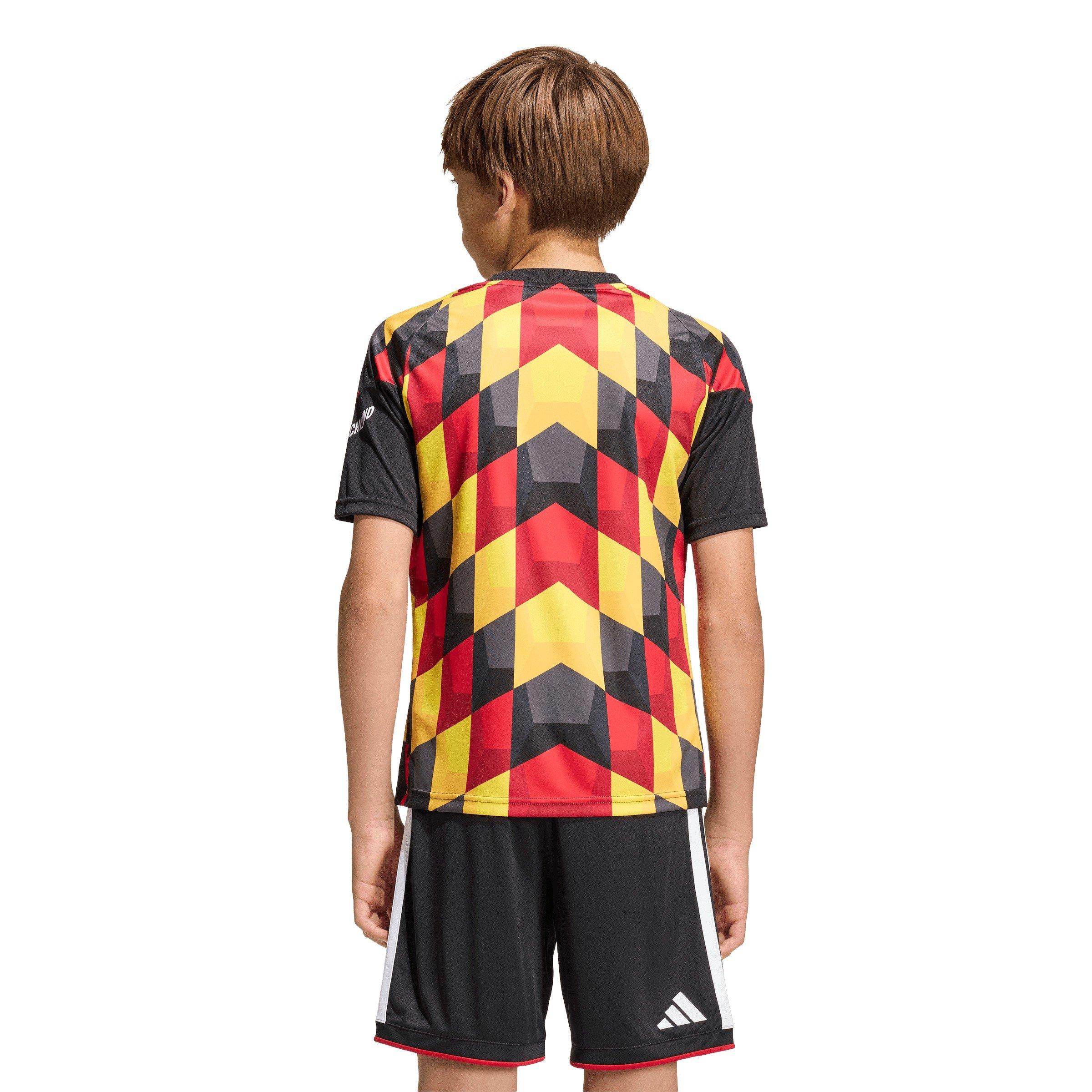 Black/Yellow - adidas - Kids Germany 2026 Pre-Match Short Sleeve T-Shirt - 6