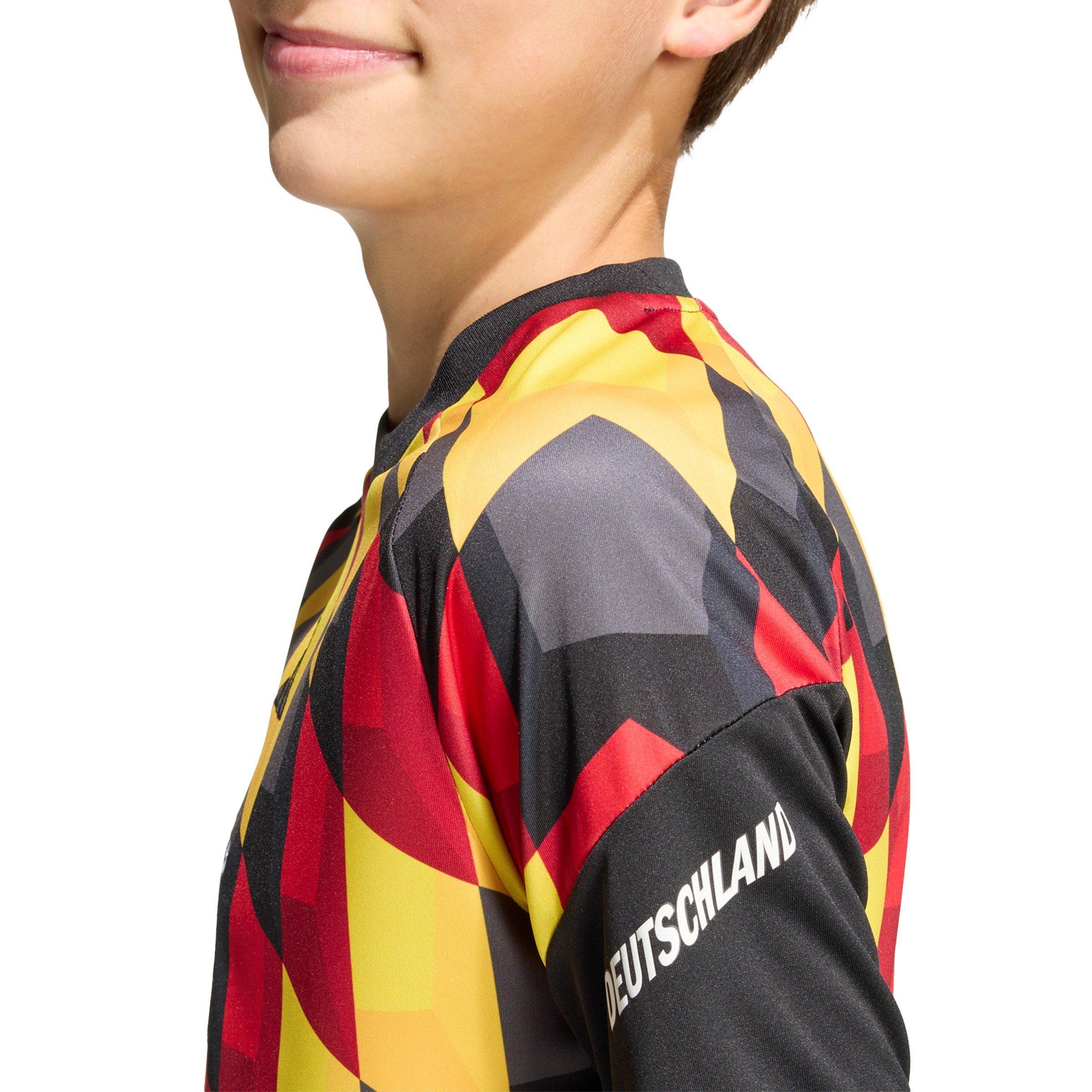 Black/Yellow - adidas - Kids Germany 2026 Pre-Match Short Sleeve T-Shirt - 8