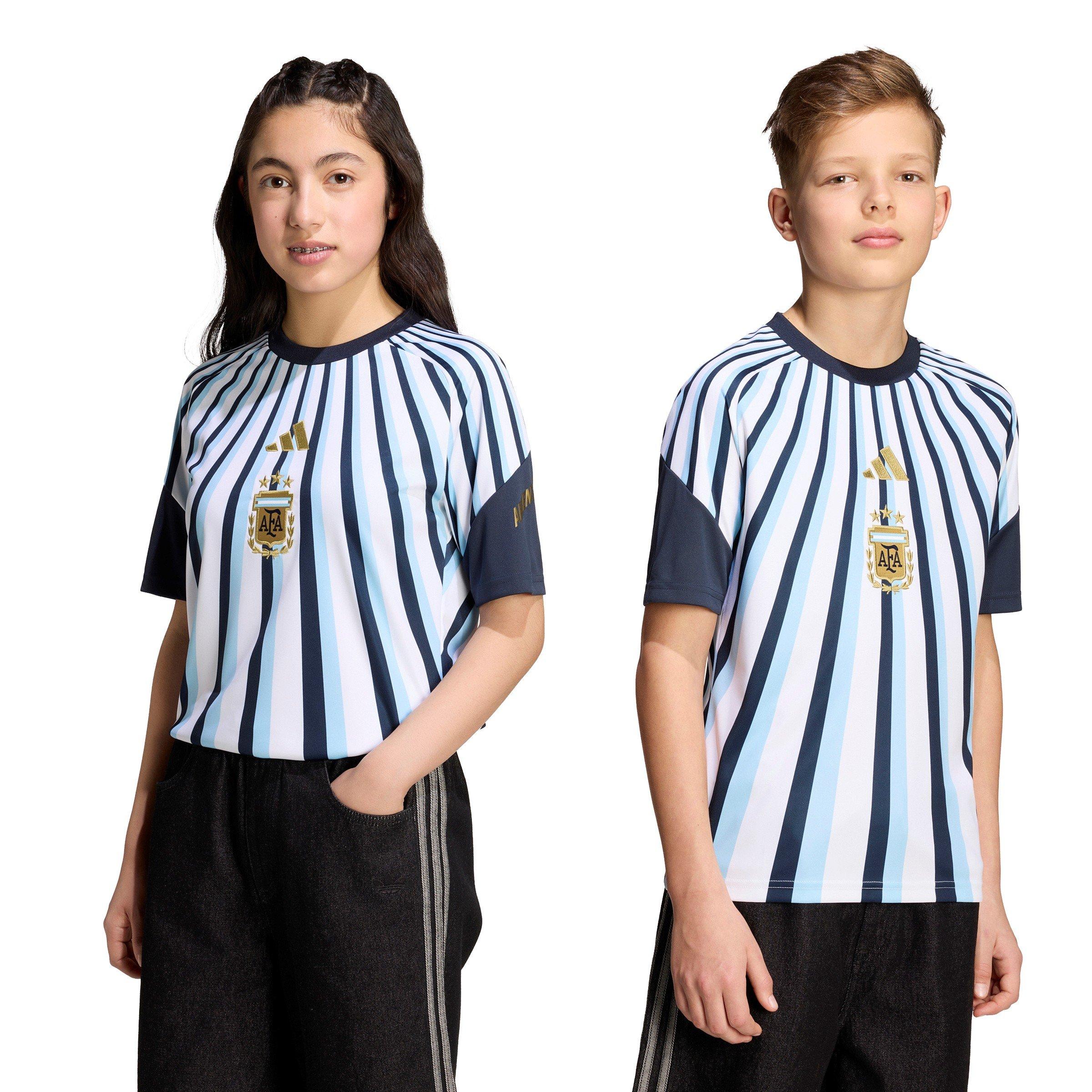 Weiß/Blau - adidas - Kids Argentina 2026 Prematch Kit - 3