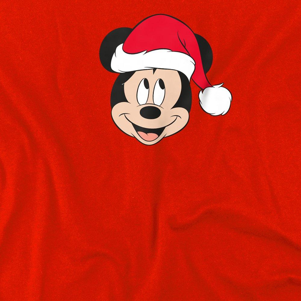 Red - Disney - Mickey Mouse Santa Hat Kids T-Shirt Red - 2