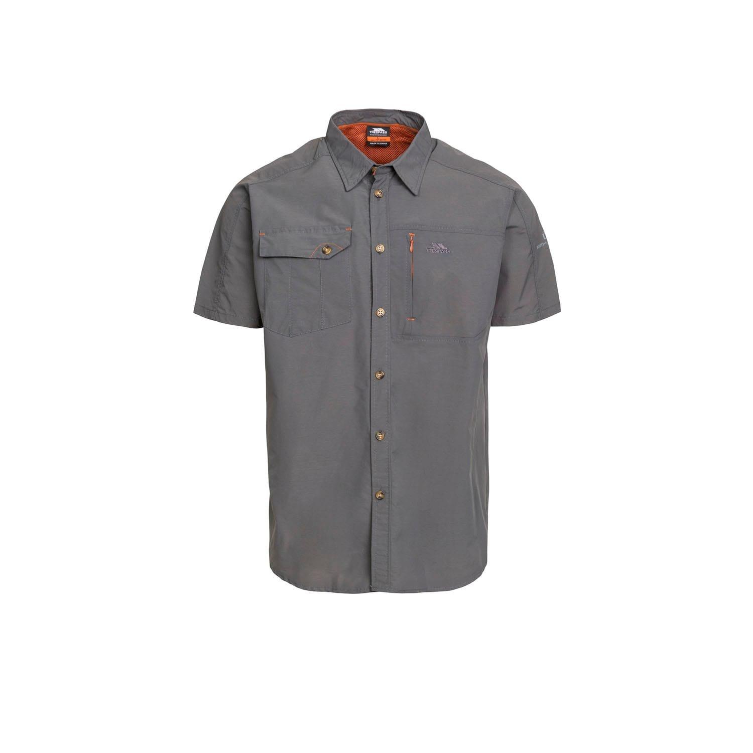 Grey - Trespass - Lowrel Mosquito Repellent Shirt - 1